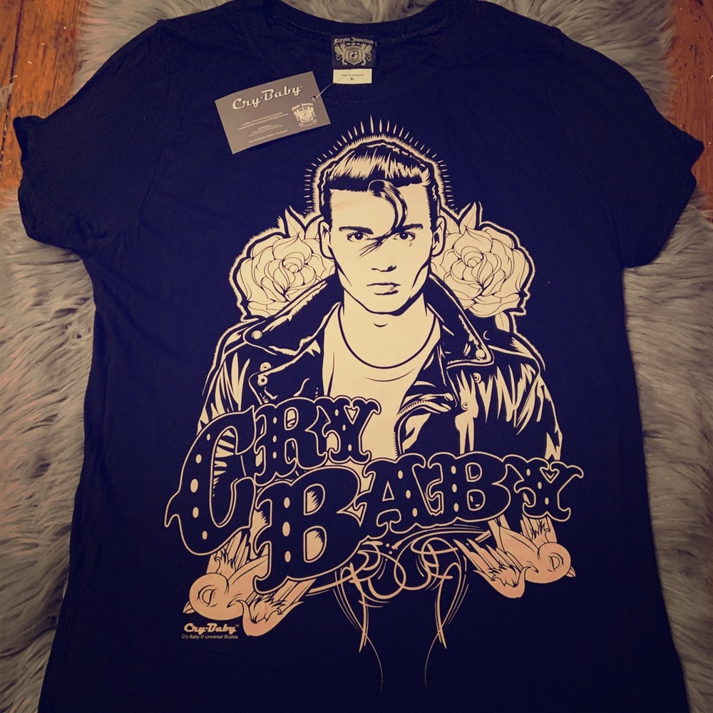 Johnny Depp Movie Crybaby black Short sleeve Tee